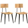 Image de Lot de 2 chaise vidaxl H. 80 cm non empilable non pliable en bois interieur