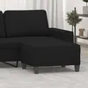 Image de vidaXL Repose-pied Pouf de Chambre à Coucher Tabouret de Canapé Meuble de Salle de Séjour Maison Intérieur Noir 70x55x41 cm Tissu microfibre