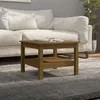 Image de Table basse Marron miel 55x55x40 cm Bois massif de pin