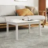 Image de Table basse Blanc 80x50x40 cm Bois massif de pin