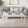Image de vidaXL Table basse Blanc 100x100x40 cm Bois massif de pin
