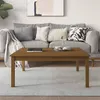 Image de vidaXL Table basse Marron miel 100x100x40 cm Bois massif de pin814292