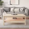 Image de Table basse 100x100x40 cm Bois massif de pin
