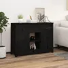 Image de vidaXL Dressoir 100x35x74,5 cm massief grenenhout zwart814553