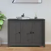 Image de Buffet Gris 100x35x74 cm Bois massif de pin