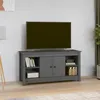 Image de Meuble TV Gris 103x36,5x52 cm Bois de pin massif
