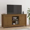 Image de vidaXL Meuble TV Marron miel 103x36,5x52 cm Bois de pin massif814587