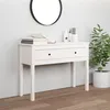 Image de vidaXL Table Console Table de Couloir Table d'Entrée Table d'Appoint Salon Salle de Séjour Maison Intérieur Blanc 100x35x75 cm Bois Massif de Pin