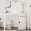 Image de vidaXL Bureau Blanc 100x50x75 cm Bois massif de pin