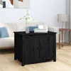 Image de vidaXL Table basse Noir 71x49x55 cm Bois massif de pin820930