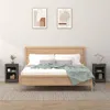 Image de Tables de chevet 2 pcs Gris 40x35x55 cm Bois de pin solide
