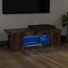 Image de Meuble TV avec lumières LED Chêne fumé 90x39x30 cm