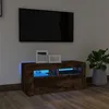 Image de Meuble TV avec lumières LED Chêne fumé 90x35x40 cm