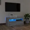 Image de vidaXL Tv-meubel met LED-verlichting 90x35x40 cm grijs sonoma eiken822722