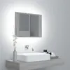 Image de Armoire à miroir LED Sonoma gris 60x12x45 cm Bois d ingénierie
