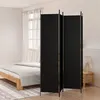 Image de Cloison de séparation 4 panneaux Noir 200x220 cm Tissu