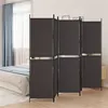 Image de vidaXL Kamerscherm met 5 panelen 250x200 cm stof bruin350235
