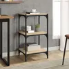 Image de vidaXL Bibliothèque, Étagère à Livres à 3 Niveaux, Meuble de Rangement Bureau Salle de Séjour, Moderne, Chêne Sonoma Bois d'Ingénierie Acier