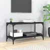 Image de Meuble TV Noir 80x33x41 cm Bois d ingénierie et acier