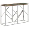 Image de vidaXL Table console argenté acier inoxydable/bois massif récupération350000