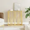 Image de vidaXL Table console doré 70x30x70 cm acier inoxydable et verre350034