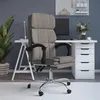 Image de vidaXL Kantoorstoel verstelbaar stof taupe349625