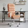 Image de vidaXL Fauteuil inclinable de bureau Marron Similicuir, fauteuil inclinable, chaise d'ordinateur, chaise de bureau inclinable