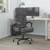 Image de vidaXL Fauteuil de massage inclinable de bureau Gris Similicuir