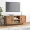 Image de vidaXL Meuble TV Marron 110x35x48 cm Bois de pin massif349917