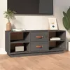 Image de vidaXL Meuble TV Gris 100x34x40 cm Bois de pin massif818227
