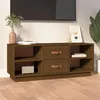 Image de Meuble TV Marron miel 100x34x40 cm Bois de pin massif