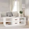 Image de vidaXL Table basse Blanc 100x50x41 cm Bois massif de pin818271