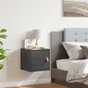 Image de vidaXL Wandkast 31,5x30x30 cm massief grenenhout grijs818359