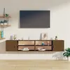 Image de vidaXL Wandkasten 2 st 80x30x30 cm massief grenenhout honingbruin818392