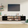 Image de vidaXL Wandkasten 2 st 80x30x30 cm massief grenenhout zwart818394