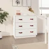 Image de vidaXL Buffet Blanc 80x40x75 cm Bois massif de pin820108