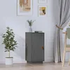 Image de Buffet Gris 34x40x75 cm Bois massif de pin