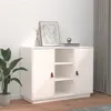 Image de vidaXL Buffet, Armoire Latérale avec Compartiment, Placard avec Porte, Meuble de Rangement Salon Salle de Séjour, Moderne, Blanc Bois Massif de Pin