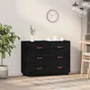 Image de vidaXL Buffet Noir 100x40x75 cm Bois massif de pin820146