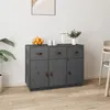 Image de vidaXL Buffet Gris 100x40x75 cm Bois massif de pin820149