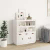 Image de Buffet haut Blanc 100x40x108,5 cm Bois massif de pin