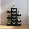 Image de vidaXL Plantenstandaard 85x25x109,5 cm massief grenenhout zwart822091