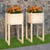 Image de 822123 vidaXL Jardinières 2 pcs 40x40x81 cm Bois massif de pin