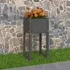 Image de 822126 vidaXL Jardinière Gris 40x40x81 cm Bois massif de pin