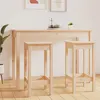 Image de Lot de 2 chaise de bar vidaxl interieur non pliable en bois H. 78 cm