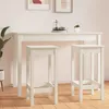 Image de Lot de 2 chaise de bar vidaxl interieur non pliable H. 78 cm en bois blanc