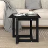 Image de Table basse Noir 50x50x45 cm Bois massif de pin