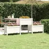 Image de 822248 vidaXL Jardinière Blanc 178,5x44x75 cm Bois massif de pin