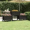 Image de vidaXL Jardinière Noir 178,5x44x75 cm Bois massif de pin822251