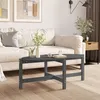 Image de Table basse Gris 118x63x45 cm Bois massif de pin